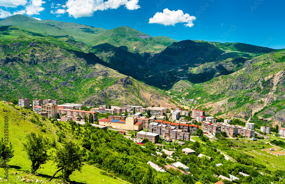 View of Alaverdi town in Armenia