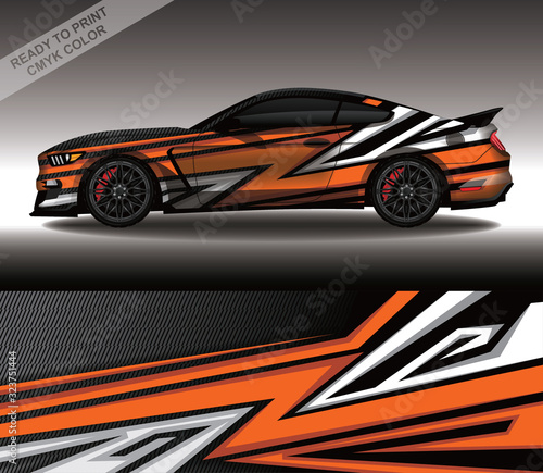 Car wrap decal design vector  custom livery race rally car vehicle sticker and tinting.