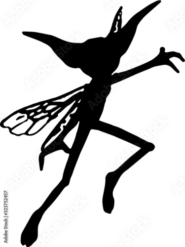 silhouette of fairy