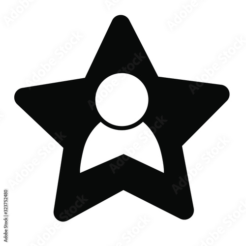 Employee of the month icon, talent award illustration, outstanding achievement sign, loyalty program logo,  first place winner symbol,reward for good work, successful person, accomplishment celebratio