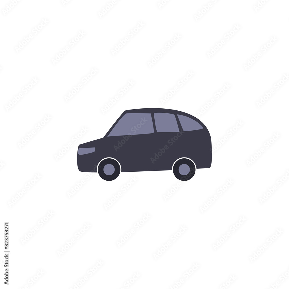 Isolated car vehicle fill style icon vector design