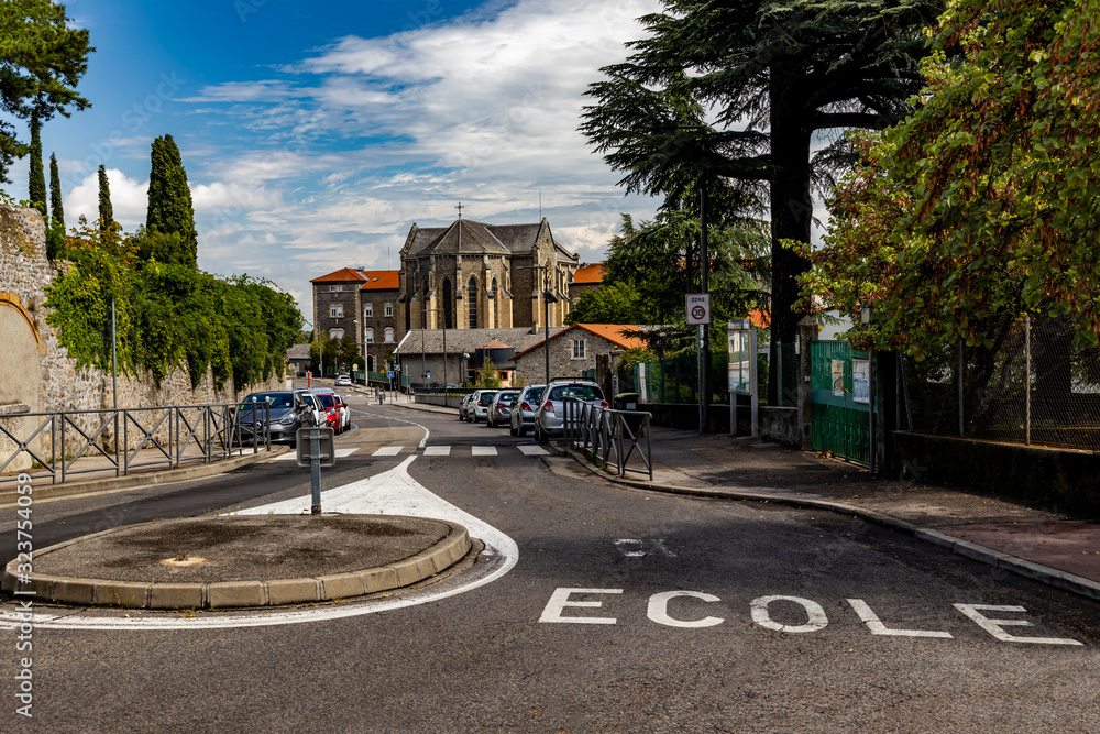 Fototapeta premium Inscription on the road ecole 