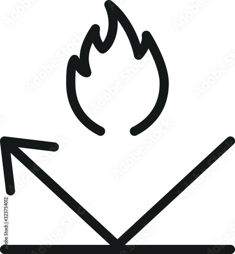 fireproof icon, line vector illustration photo