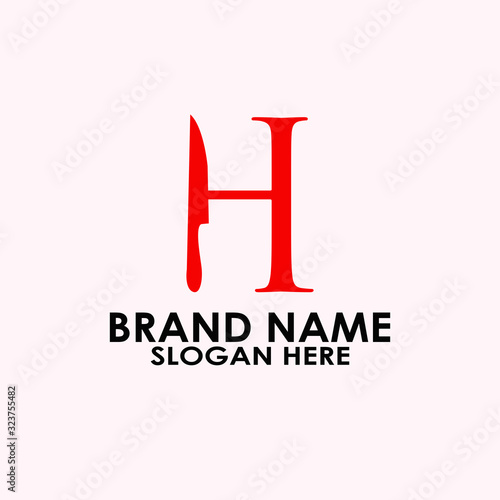 logo letter h knief modern vector design