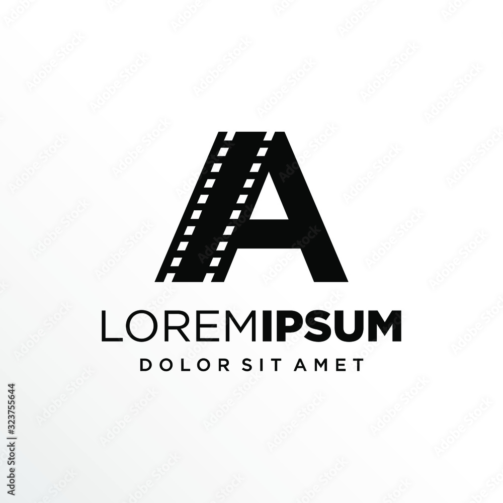 Initial Letter A with Filmstrip Logo Design Initial Letter A with Filmstrip Logo Design