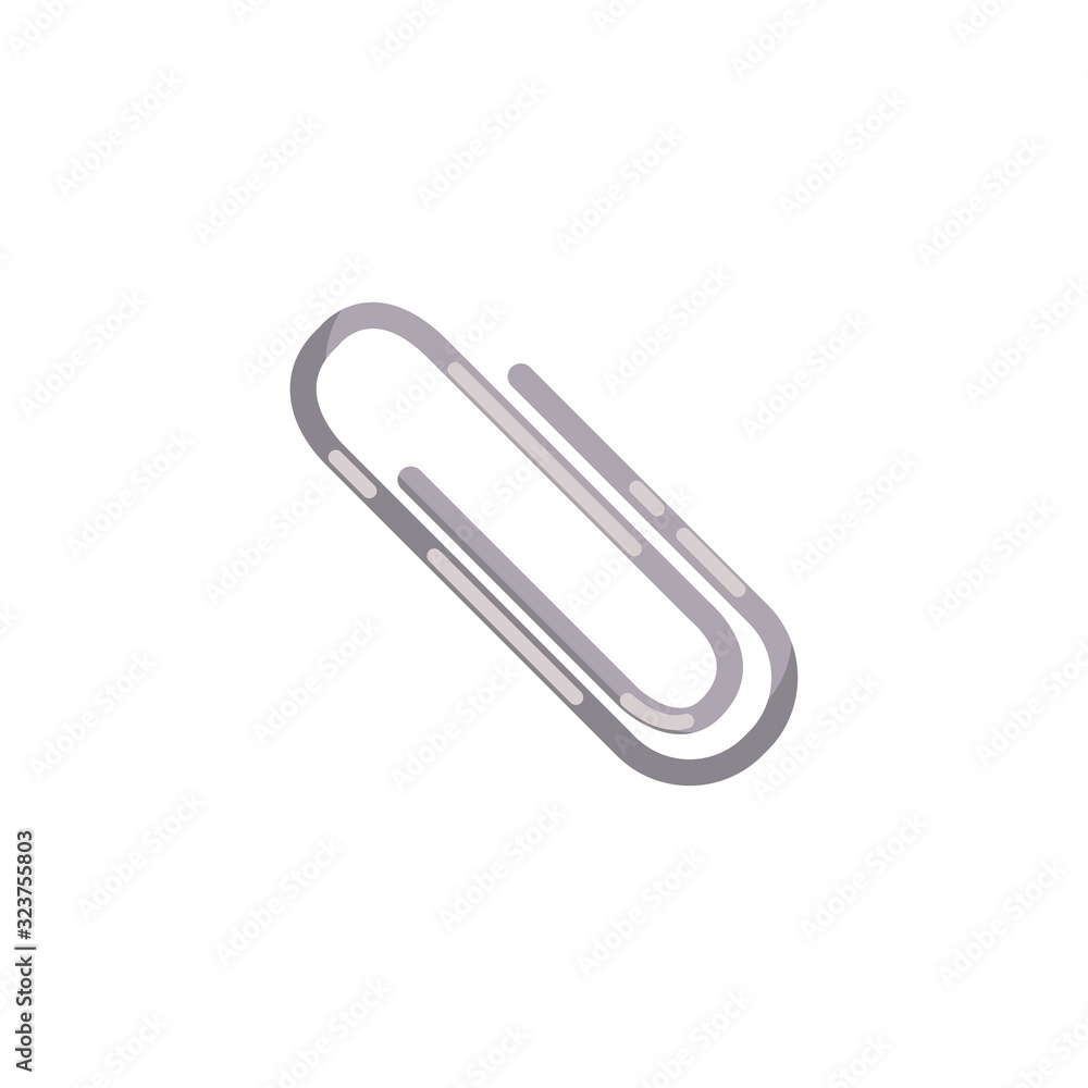 Isolated paper clip fill style icon vector design Isolated paper clip fill style icon vector design