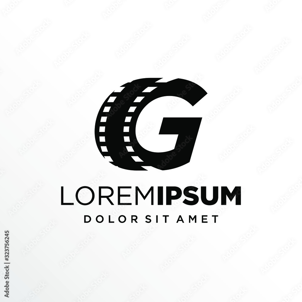 Initial Letter G with Filmstrip Logo Design Initial Letter G with Filmstrip Logo Design