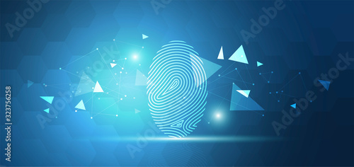 icona, impronta digitale, identità