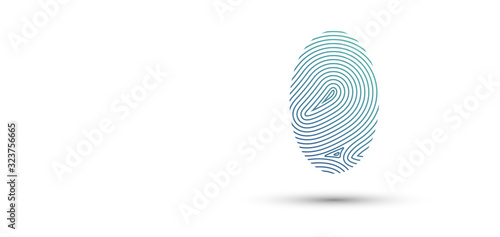 icona, impronta digitale, identità