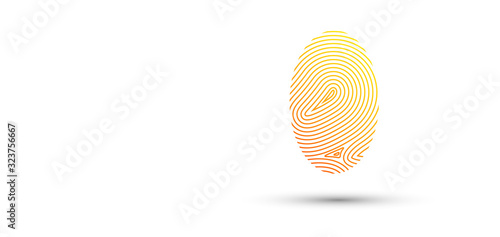 icona, impronta digitale, identità