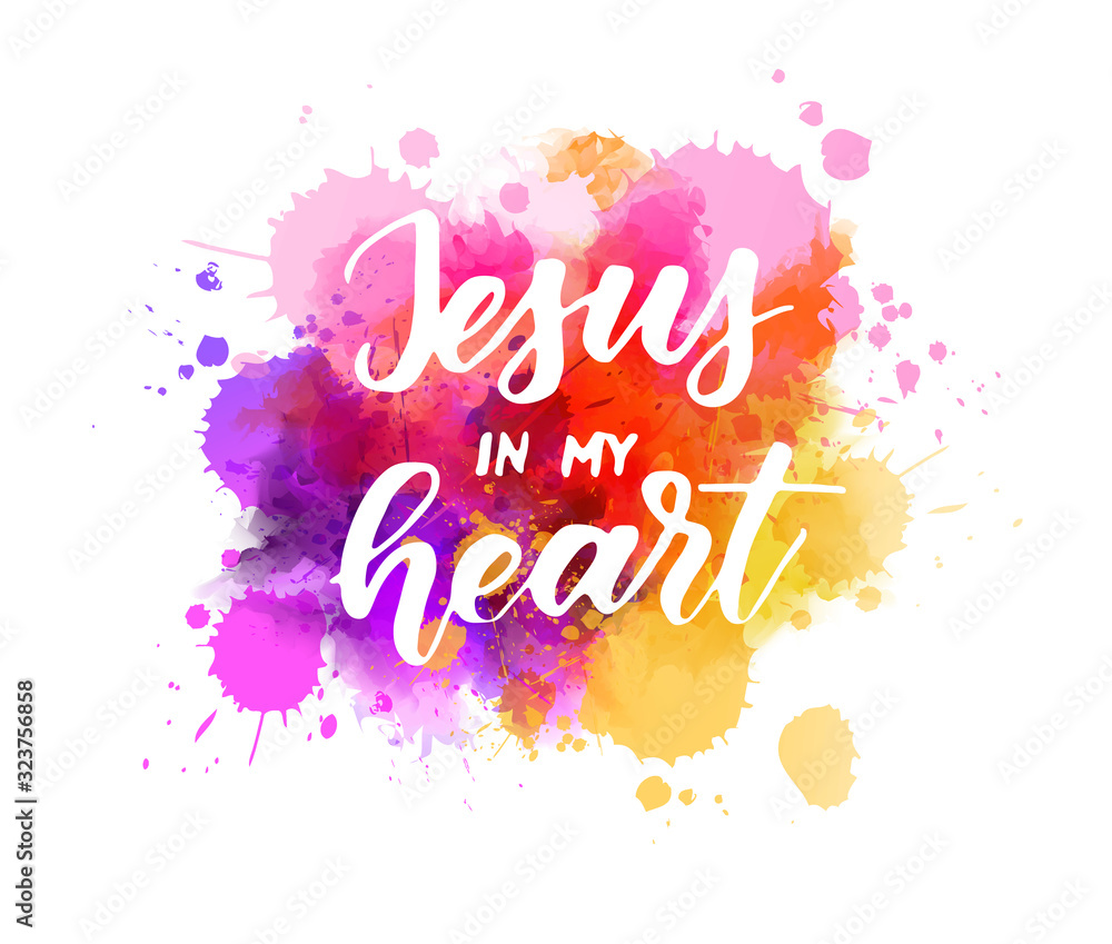 Jesus in my heart lettering