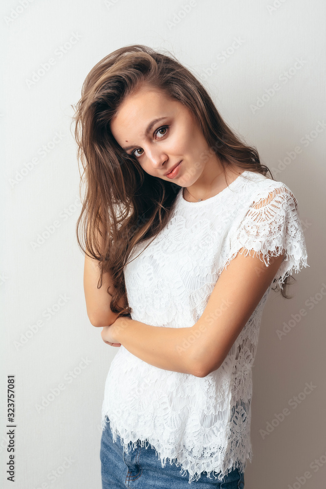 Portrait of a young beautiful girl. Portrait of a young beautiful girl.