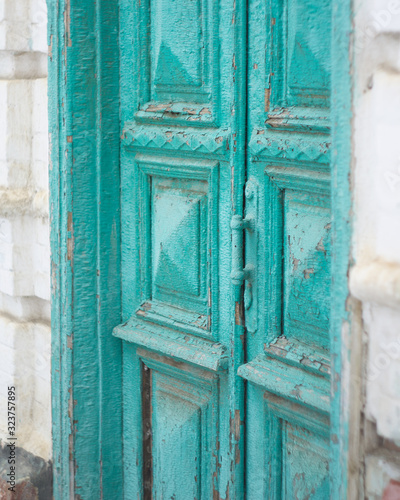 old blue door