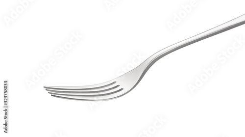metal fork isolated on white