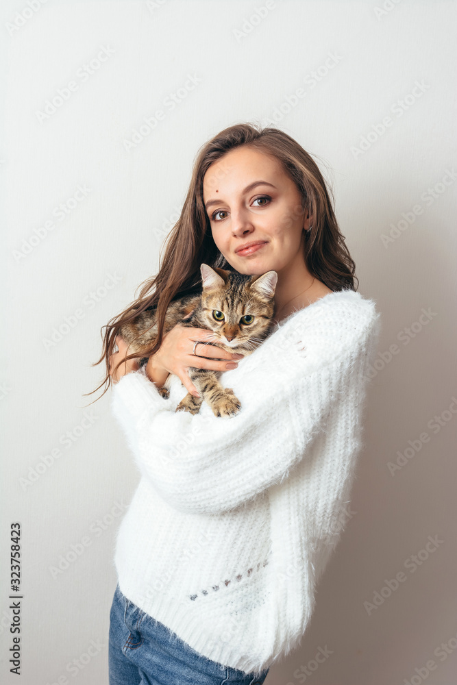 Girl with a cat.