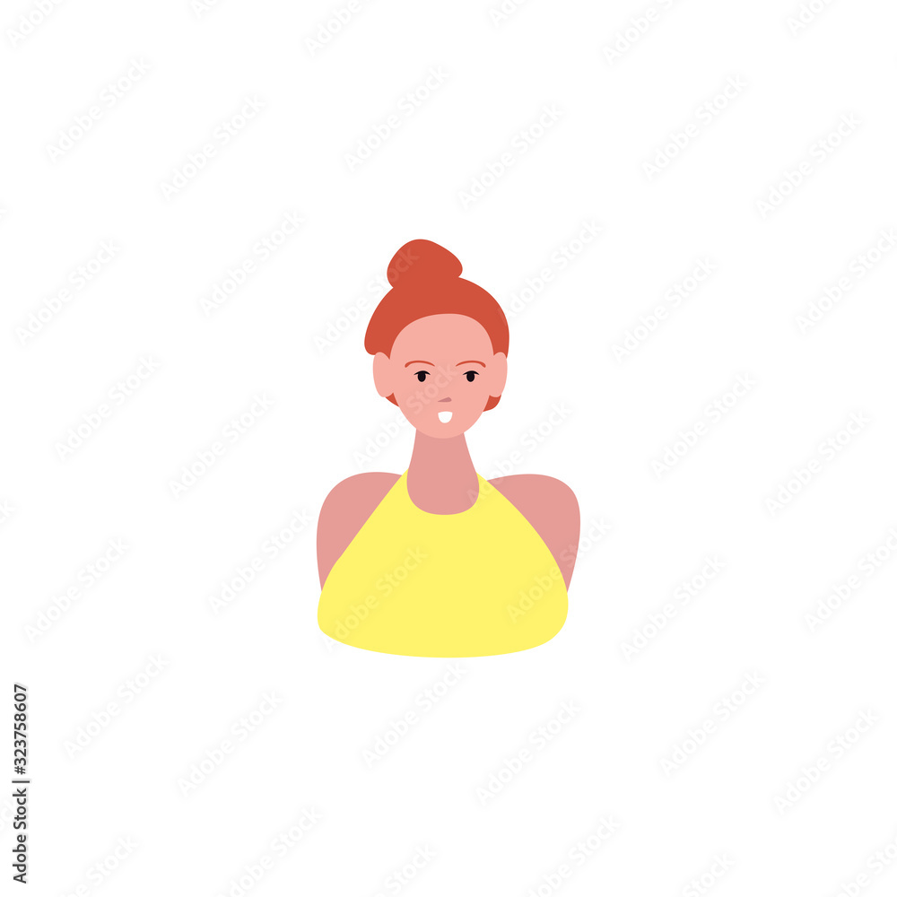 Avatar woman fill style icon vector design Avatar woman fill style icon vector design