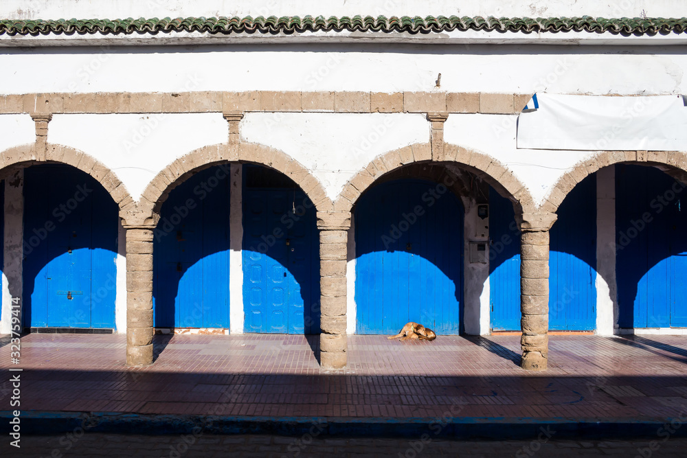 Building with arcades, Essaouira, Morocco