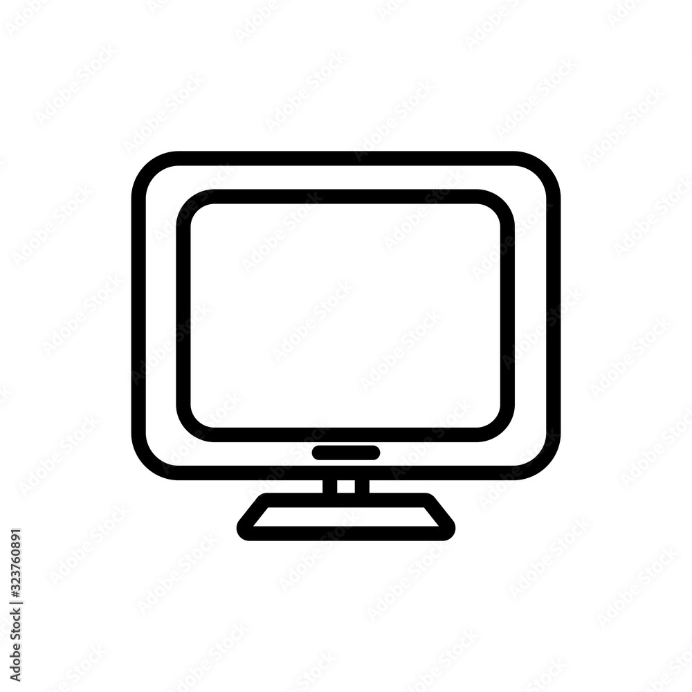 Isolated digital computer line style icon vector design Isolated digital computer line style icon vector design