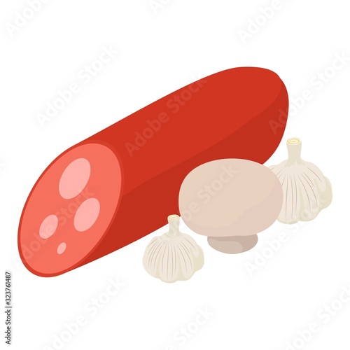 Pizza ingredient icon. Isometric illustration of pizza ingredient vector icon for web