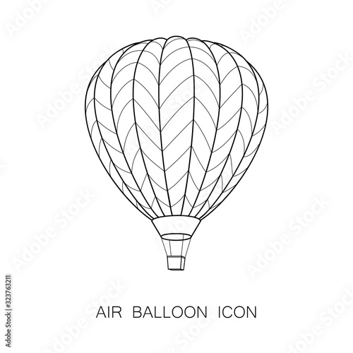 Air Balloon Simple Icon isolated on White