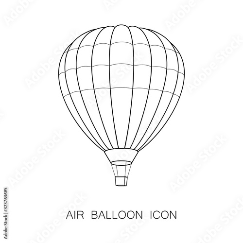Air Balloon Simple Icon isolated on White