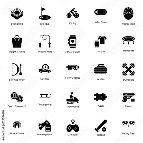  Olympic Games Filled Icons Pack 