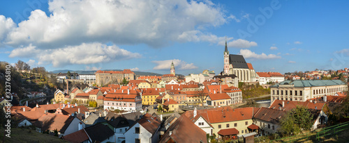 Panorama of Krumlov in the Czech Republic.