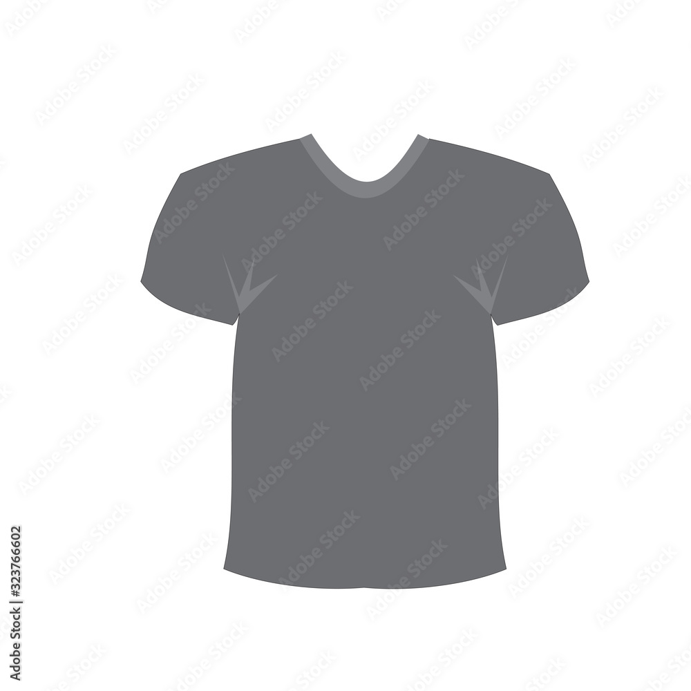 Vector illustration of  men t-shirt template, design isolated on white