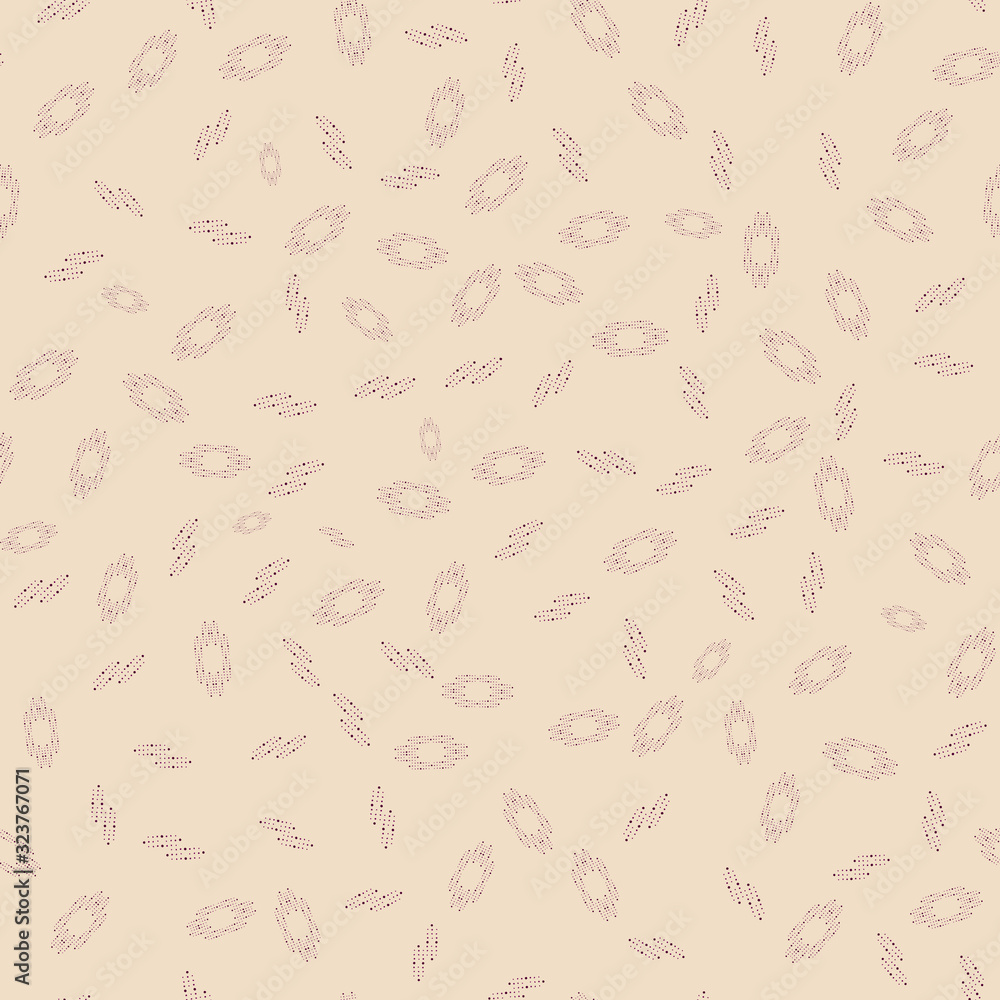 Seamless purple geometric patterns of dots, wavy ellipses on a beige background. Abstract design for wrapping paper, fabrics, wallpaper, scrapbooking, textiles, decor, printing, website, templates Seamless purple geometric patterns of dots, wavy ellipses on a beige background. Abstract design for wrapping paper, fabrics, wallpaper, scrapbooking, textiles, decor, printing, website, templates