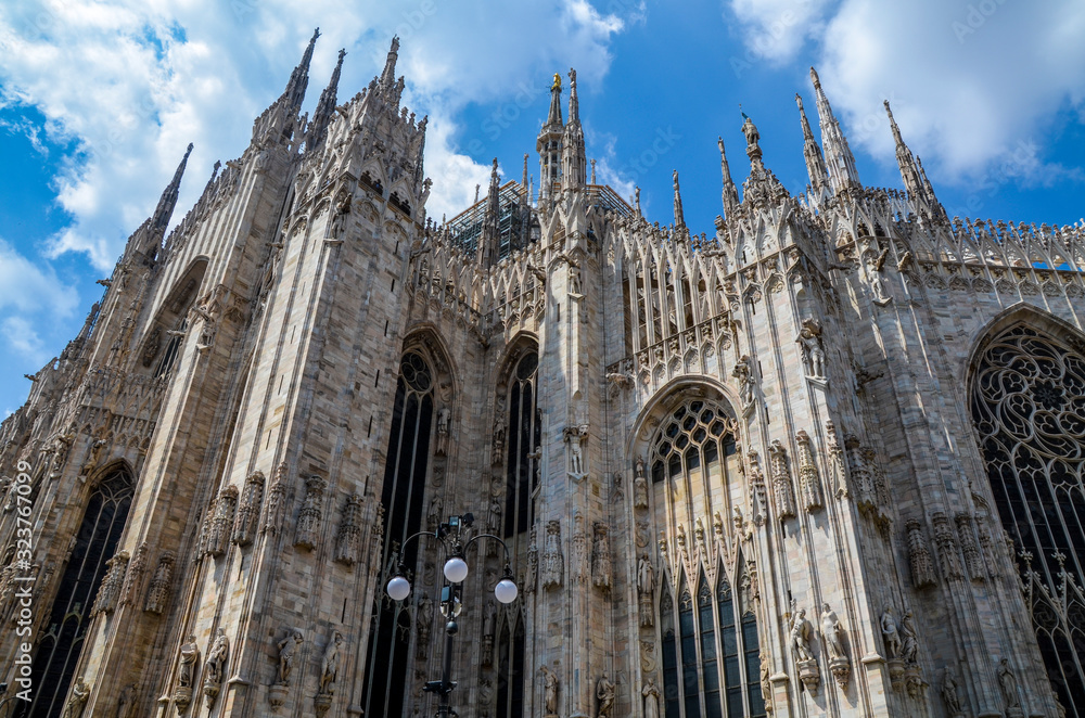 The Duomo di Milano is the cathedral church of the Italian city of Milan dedicated to Santa Maria Nascente It is the fifth largest cathedral in the world and the largest in the Italian state territory
