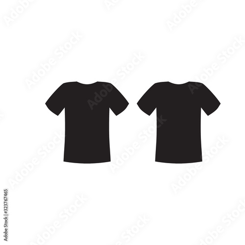 Vector illustration of men t-shirt template, design isolated on white