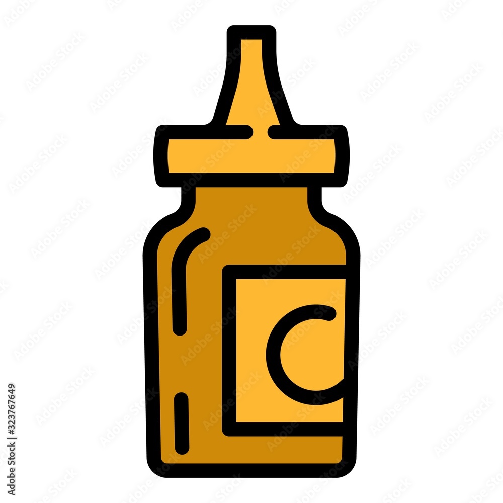 Mustard condiment icon. Outline mustard condiment vector icon for web design isolated on white background Mustard condiment icon. Outline mustard condiment vector icon for web design isolated on white background
