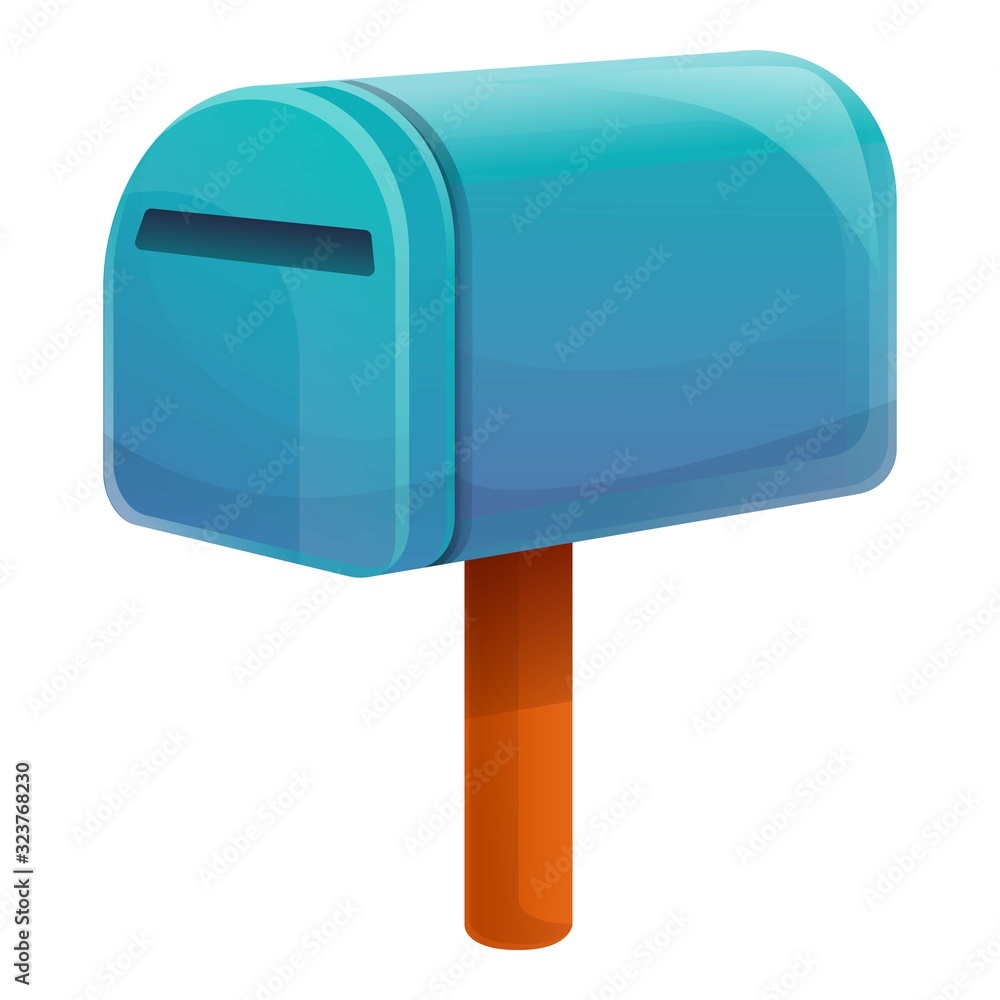 Document mailbox icon. Cartoon of document mailbox vector icon for web design isolated on white background Document mailbox icon. Cartoon of document mailbox vector icon for web design isolated on white background