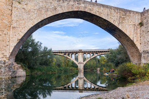 Besalu medieval village in Girona, Catalonia, Spain.