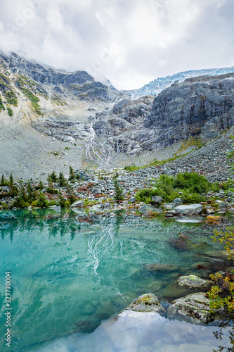 Melting Glacier on the Mountain photo