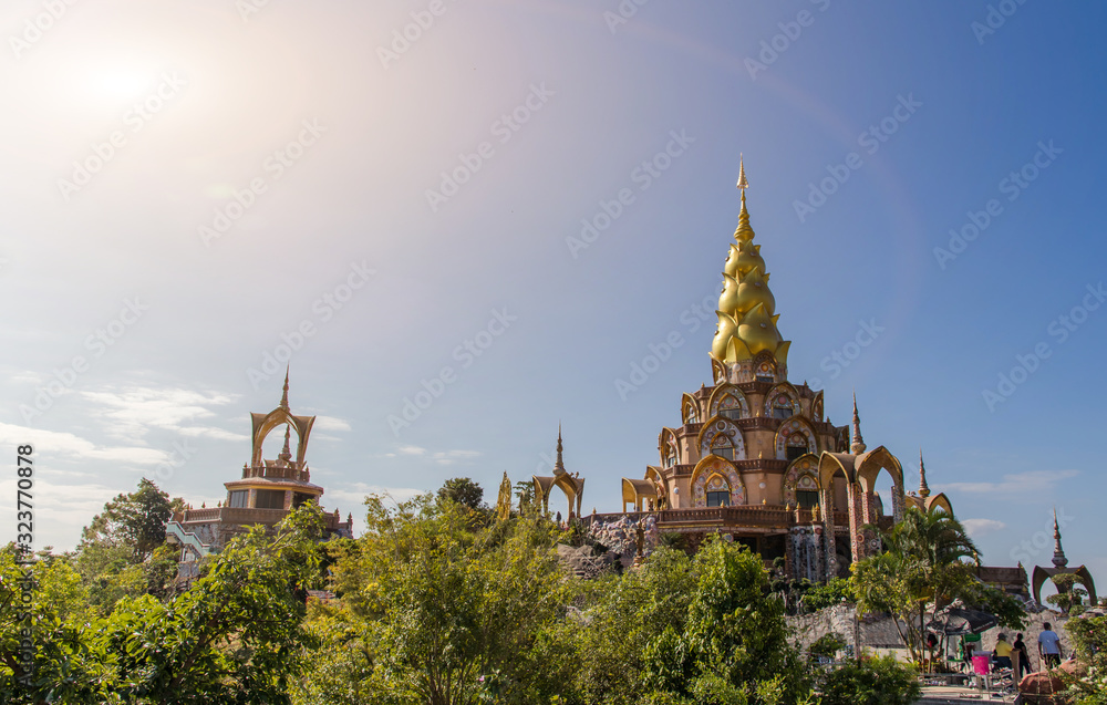 Amazing Wat Phra That Pha Son Kaew Temple, Khao Kho,Phetchabun,Thailand,The top of the view art of culture at landmark in Thailand