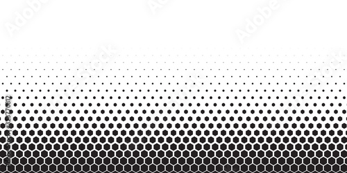 Abstract honeycomb hexagon background. Black elements on white background. Vector template for web and graphic designs.