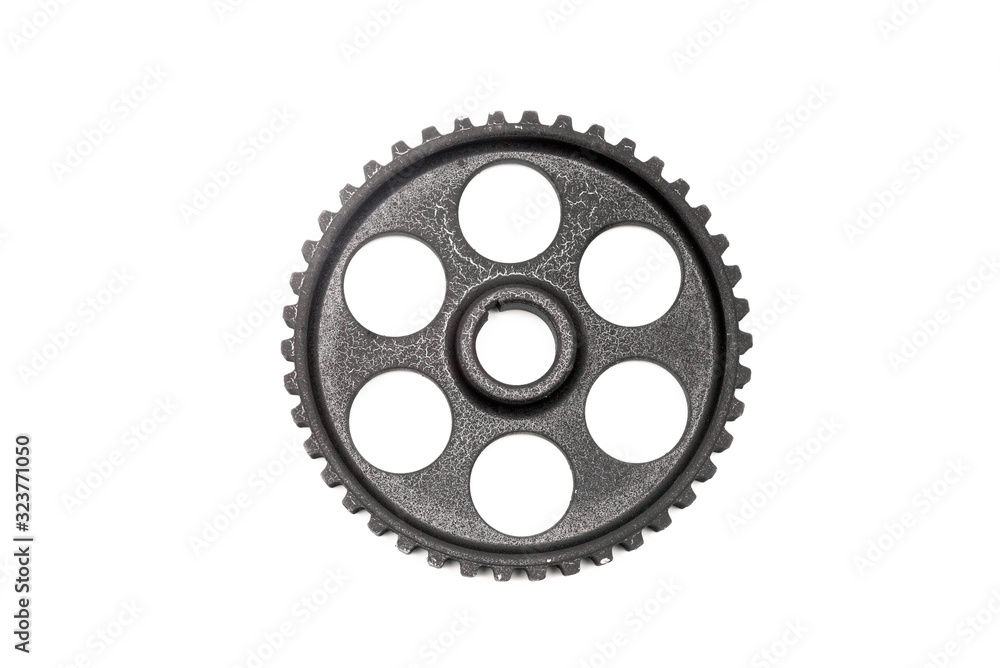 Car black cogwheel isolated on the white background. Car black cogwheel isolated on the white background.