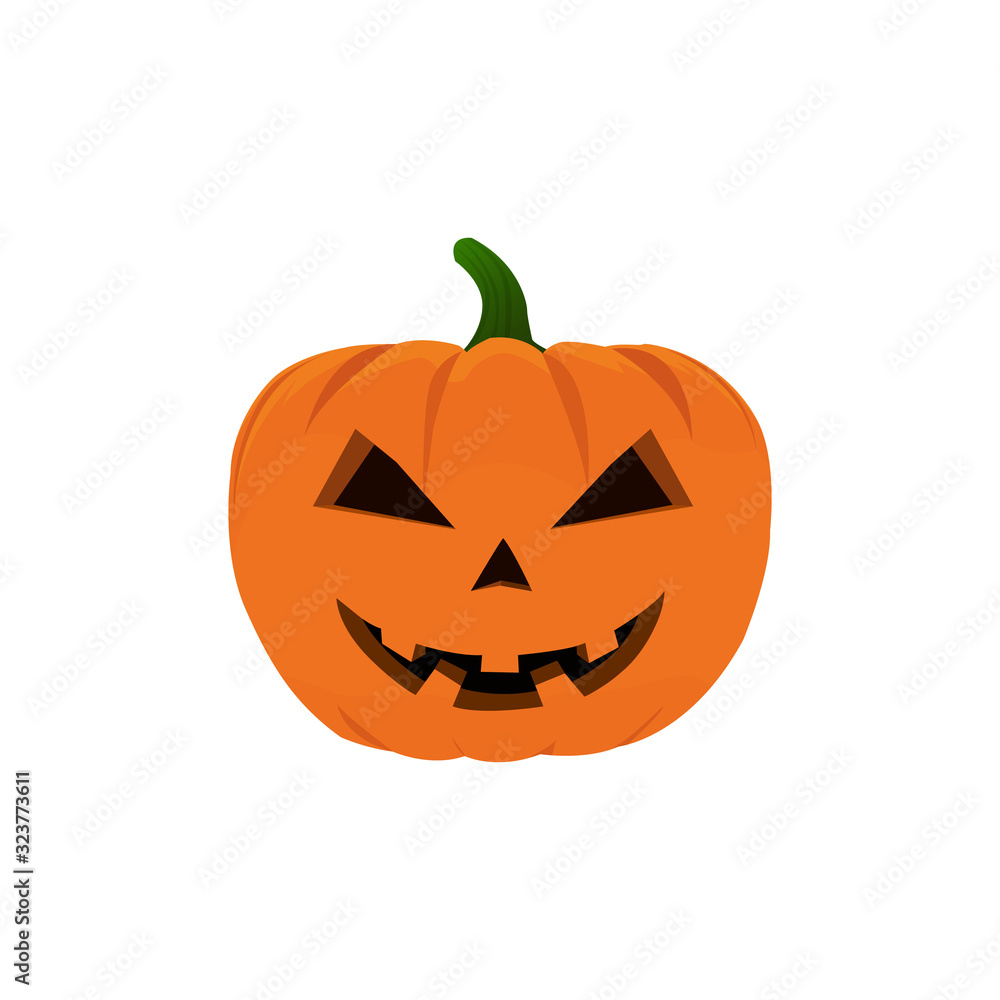Fototapeta premium Isolated halloween pumpkin illustration on white background