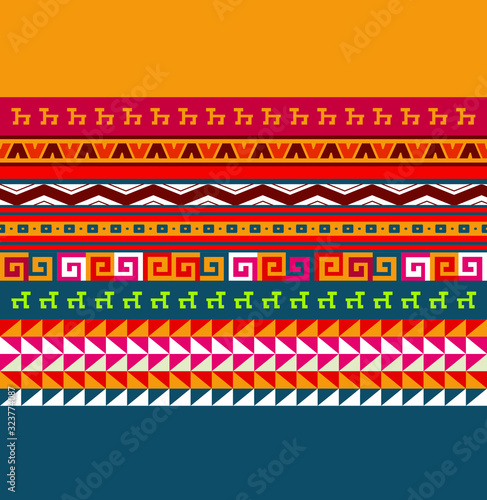 Peruvian pattern, andean textil design, colorful fabric, embroidery design