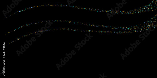 Gold, Blue stars, sprocket, shiny confetti. 