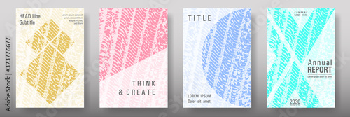 Cover page design templates set.