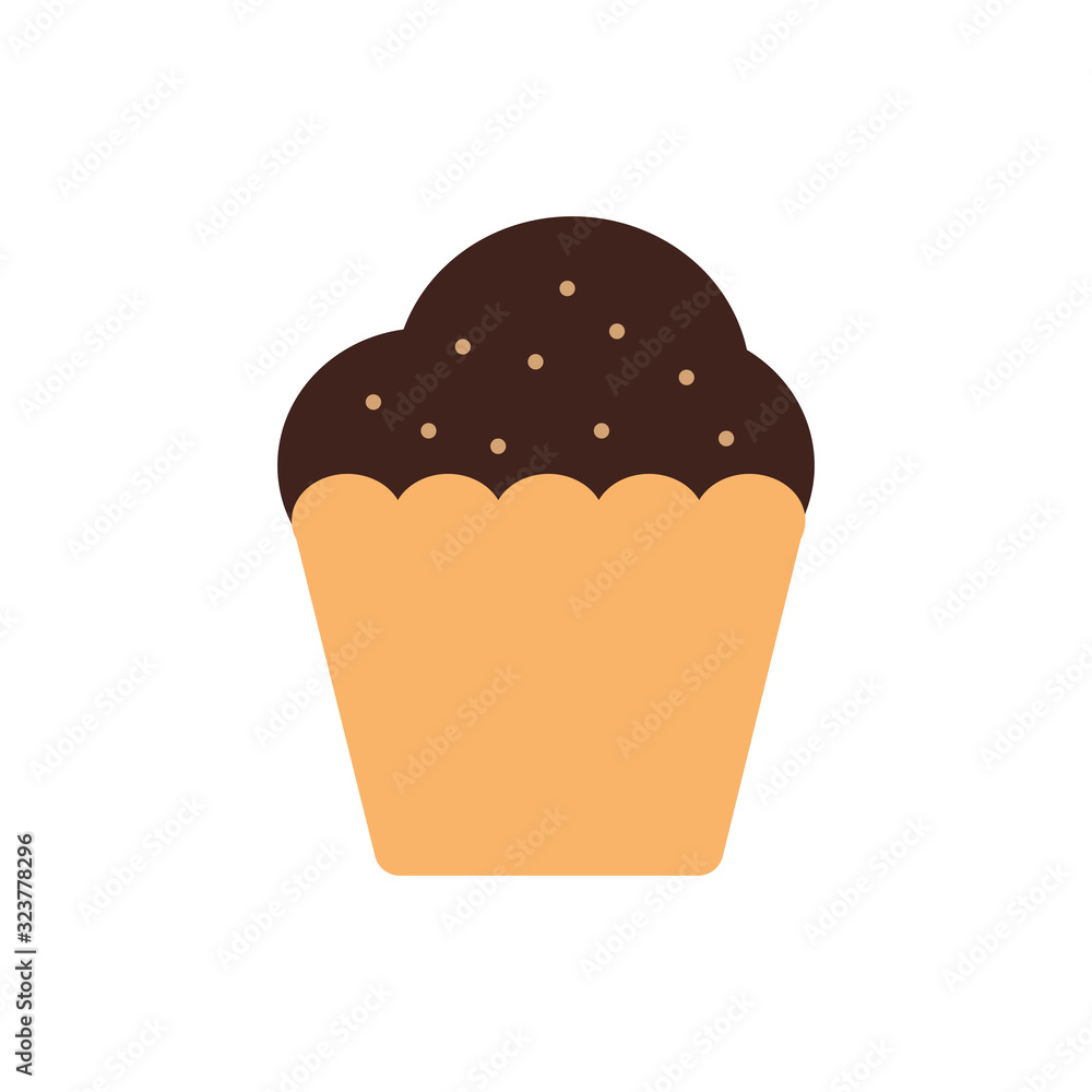Isolated sweet muffin flat style icon vector design Isolated sweet muffin flat style icon vector design