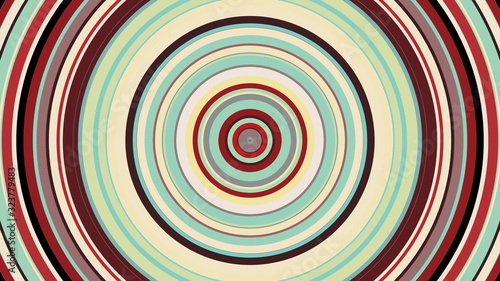 Abstract colorful circle with hypnotic spinning motion, computer generated. 3d rendering of vortex background
