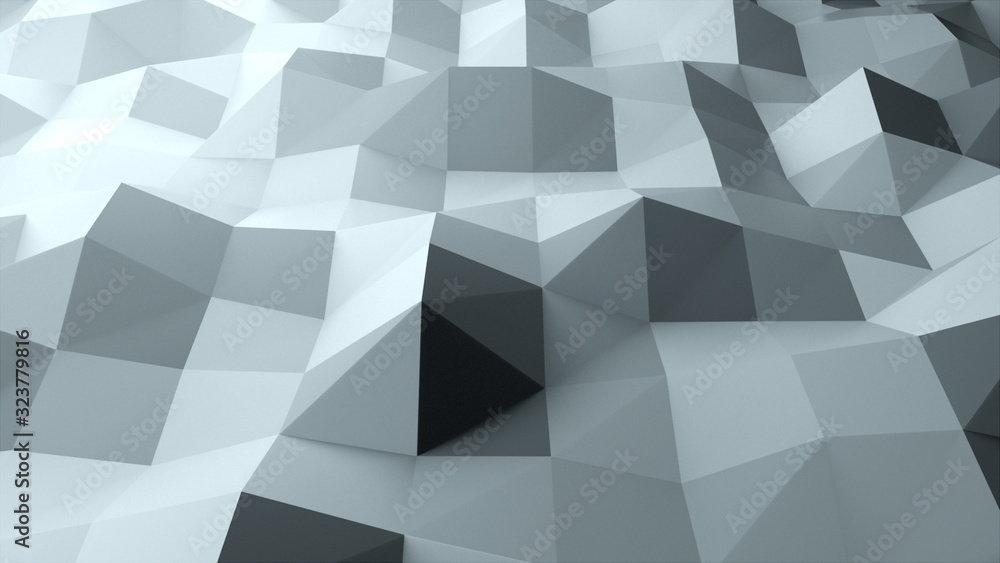 3d rendering abstract polygonal abstract background. Computer generation low poly waving surface. Geometric triangles 3d rendering abstract polygonal abstract background. Computer generation low poly waving surface. Geometric triangles