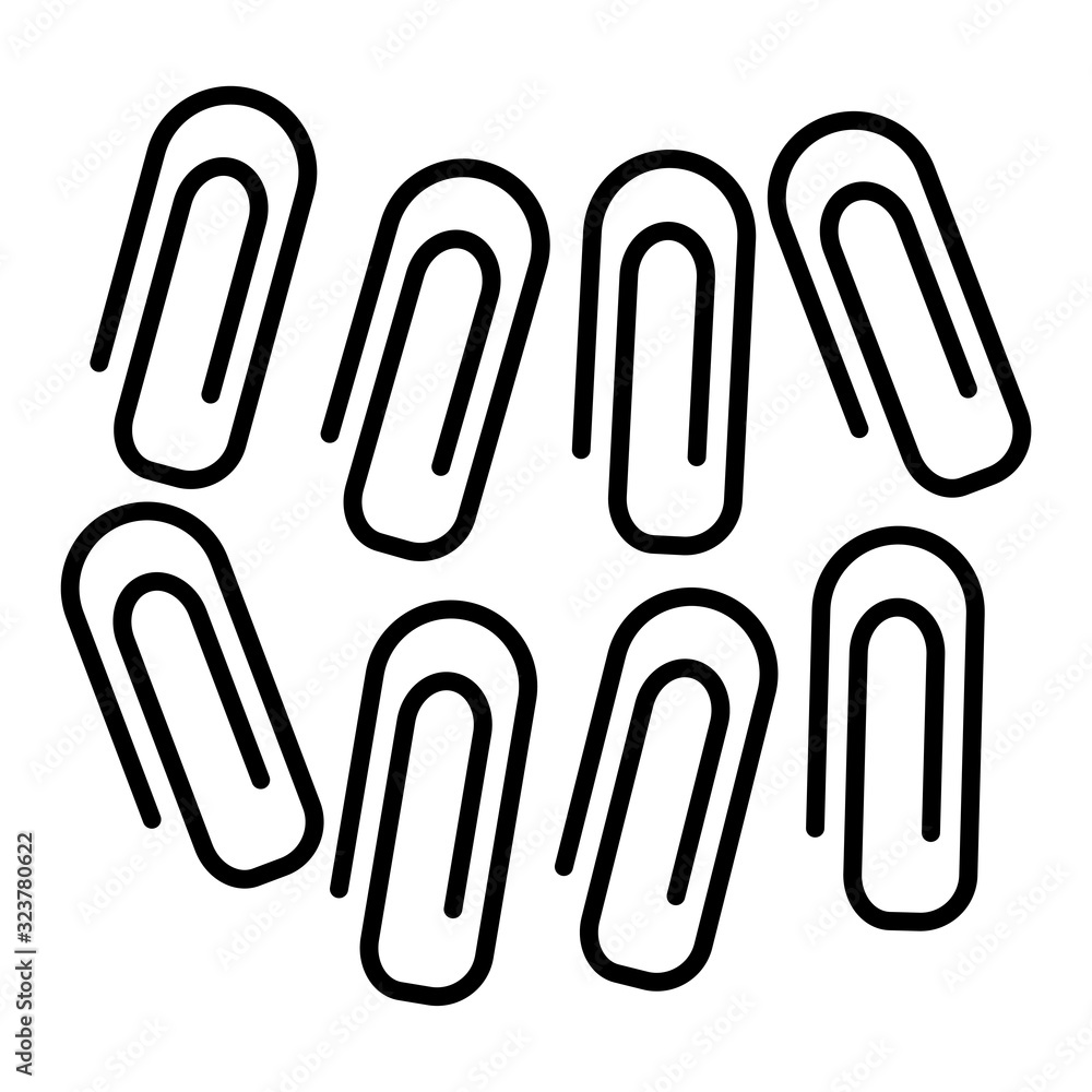 Vector simple icon of paperclip. Modern concept design. Isolated vector sign symbol. Vector simple icon of paperclip. Modern concept design. Isolated vector sign symbol.