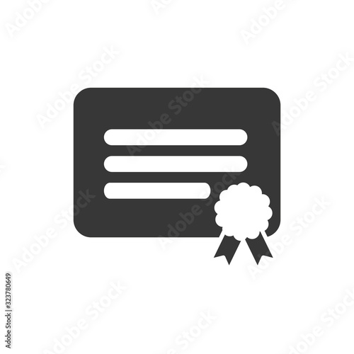 Isolated graduation certificate silhouette style icon vector design