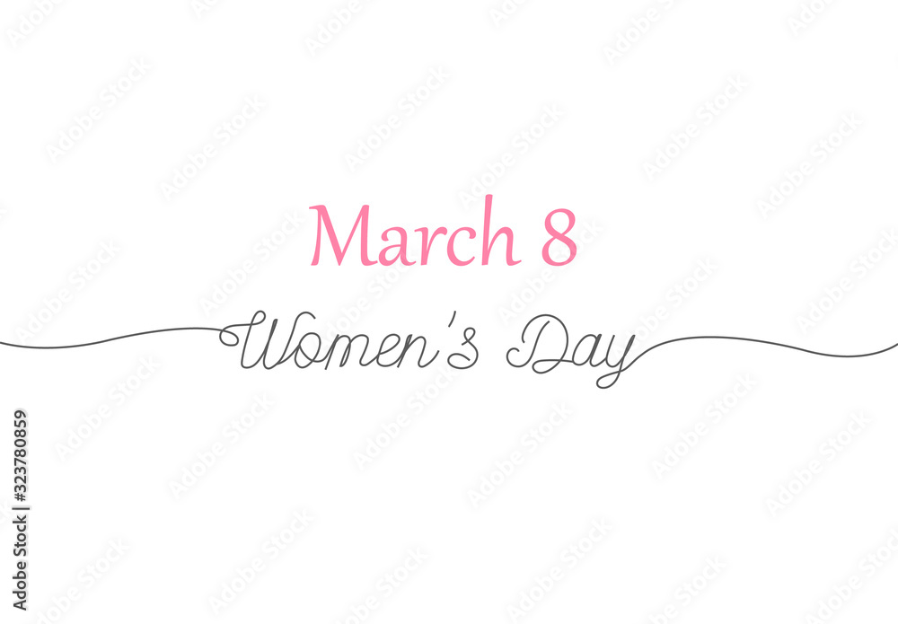 Lettering March 8 Women's Day