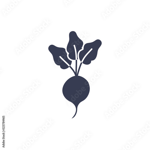 Isolated radish vegetable silhouette style icon vector design