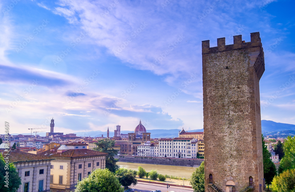 Fototapeta premium A daytime view of the Florence Cathedral located in Florence, Italy.